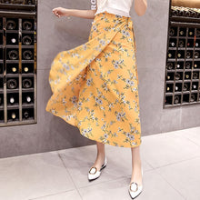 Load image into Gallery viewer, Lucyever Sexy Boho Women Chiffon Long Skirt Fashion Print Floral Spring Summer Beach Sun Skirt Elegant Plus Size Lace Up Faldas