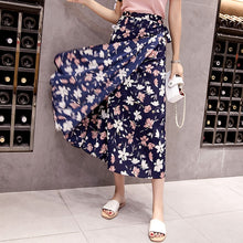 Load image into Gallery viewer, Lucyever Sexy Boho Women Chiffon Long Skirt Fashion Print Floral Spring Summer Beach Sun Skirt Elegant Plus Size Lace Up Faldas