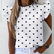 Load image into Gallery viewer, Women Pineapple Floral Print Ruffle Blouse 2020 Summer Butterfly Sleeve Shirt Elegant Office Lady O-Neck Tops Blusa Streetwear