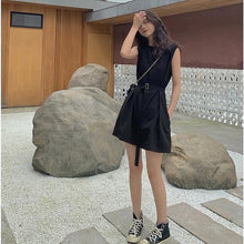 Load image into Gallery viewer, Rompers Women Solid Sleeveless Fashion Leisure Empire Sashes Loose Korean Style Womens Chic Ulzzang Playsuits Wide Leg All-match