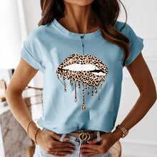 Load image into Gallery viewer, Simplee Women printed short sleeve round neck Shirt top Holiday beach summer style tops Cute square elegant solid slim blouses