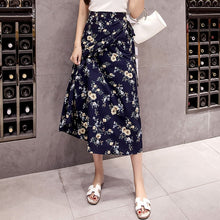 Load image into Gallery viewer, Lucyever Sexy Boho Women Chiffon Long Skirt Fashion Print Floral Spring Summer Beach Sun Skirt Elegant Plus Size Lace Up Faldas
