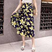 Load image into Gallery viewer, Lucyever Sexy Boho Women Chiffon Long Skirt Fashion Print Floral Spring Summer Beach Sun Skirt Elegant Plus Size Lace Up Faldas
