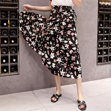 Load image into Gallery viewer, Lucyever Sexy Boho Women Chiffon Long Skirt Fashion Print Floral Spring Summer Beach Sun Skirt Elegant Plus Size Lace Up Faldas
