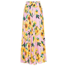 Load image into Gallery viewer, 2020 High Waist Women Summer Boho Maxi Skirt Saia Elastic Waist Women A-Line Floral Print Long Skirt Yellow Faldas Jupe Femme
