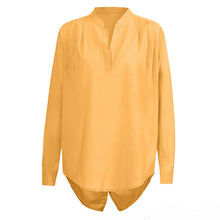 Load image into Gallery viewer, V Neck Summer Blouse Women 2020 Yellow Korean Fashion Clothes Wrap Shirts White Plus Size Women Tunic Tops Femme Camisas Mujer
