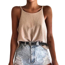 Load image into Gallery viewer, Women Tops Glitter Sleeveless Camisole Tee Shirt 2020 Spring Summer Lady Tops Blouse Slim Fit Tank Tops Fashion Female Blusa D30
