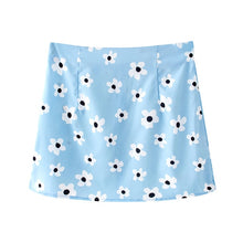 Load image into Gallery viewer, Summer women's skirt casual flower print mini skirt
