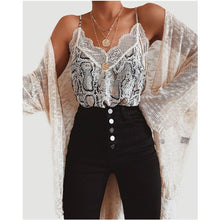 Load image into Gallery viewer, Summer Women Satin Silk Lace Tank Tops Vest Blouse Female Casual Crop Camisole Top Sexy Lace Solid Backless Vest
