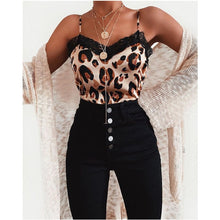 Load image into Gallery viewer, Summer Women Satin Silk Lace Tank Tops Vest Blouse Female Casual Crop Camisole Top Sexy Lace Solid Backless Vest
