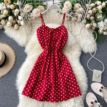 Load image into Gallery viewer, New 2020 Women Polka Dot Rompers Fashion Summer Sexy V-neck Bandage Slim Shorts Jumpsuits Ladies Overalls spaghetti Playsuits
