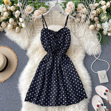 Load image into Gallery viewer, New 2020 Women Polka Dot Rompers Fashion Summer Sexy V-neck Bandage Slim Shorts Jumpsuits Ladies Overalls spaghetti Playsuits
