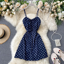 Load image into Gallery viewer, New 2020 Women Polka Dot Rompers Fashion Summer Sexy V-neck Bandage Slim Shorts Jumpsuits Ladies Overalls spaghetti Playsuits
