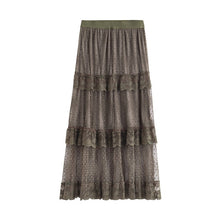 Load image into Gallery viewer, INMAN 2020 Summer New Arrival Artsy Dot Pattern Embroidery Patchwork Layered Fit Fairy Trend Skirt
