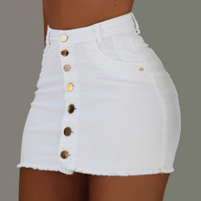 Load image into Gallery viewer, Women Button Denim Jeans Bodycon Mini Skirts Strench High Waist  Sexy Club Skirt Summer
