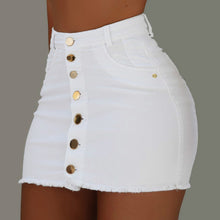 Load image into Gallery viewer, Women Button Denim Jeans Bodycon Mini Skirts Strench High Waist  Sexy Club Skirt Summer

