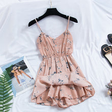 Load image into Gallery viewer, 2019 New Women's Dress Sweet Summer Casual Fashion Bohemian Print Thin Strap Sleeveless  Black Dress for Women
