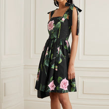 Load image into Gallery viewer, Gedivoen Summer Fashion Designer Short Dress Women Spaghetti Strap Floral Print Mini Dress Elegant Party A Line Female Dresses
