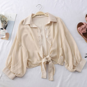 2020 Summer Chiffon Blouses Women Batwing Sleeve Loose Ladies Crop Tops Plus Size Chiffon Kimono boho Shirts chemisier femme