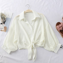 Load image into Gallery viewer, 2020 Summer Chiffon Blouses Women Batwing Sleeve Loose Ladies Crop Tops Plus Size Chiffon Kimono boho Shirts chemisier femme
