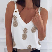 Load image into Gallery viewer, Summer Women Tank Top Female Off Shoulder Shirt Printed Sleeveless Pullover Blouse Casual Camisole Sexy Camiseta Tirantes Mujer
