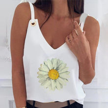 Load image into Gallery viewer, Summer Women Tank Top Female Off Shoulder Shirt Printed Sleeveless Pullover Blouse Casual Camisole Sexy Camiseta Tirantes Mujer
