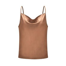 Load image into Gallery viewer, Satin Women Thin Wild Solid Camis Vest Women Tank Tops Female 2020 Summer Sexy Strap Basic Tops Chiffon Sleeveless Camisole топ
