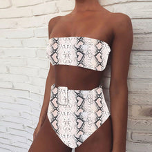 Load image into Gallery viewer, High Waist Bikini 2020 Sexy Black Swimwear Women Swimsuit High Leg Bandeau Bikinis Set Swimming for Bathing Suit Woman Swimsuits
