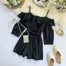 Load image into Gallery viewer, New 2020 Women Playsuit Fashion Spaghetti Strap Off The Shoulder Slim Bodysuits Ladies Elegant Casual Romper Shorts Jumpsuits

