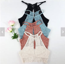 Load image into Gallery viewer, New 2020 Women Sexy Sleeveless Tanks Women Summer Vest Tops Blouse Casual Tank Pure Color Ladies Hollow Out Tops
