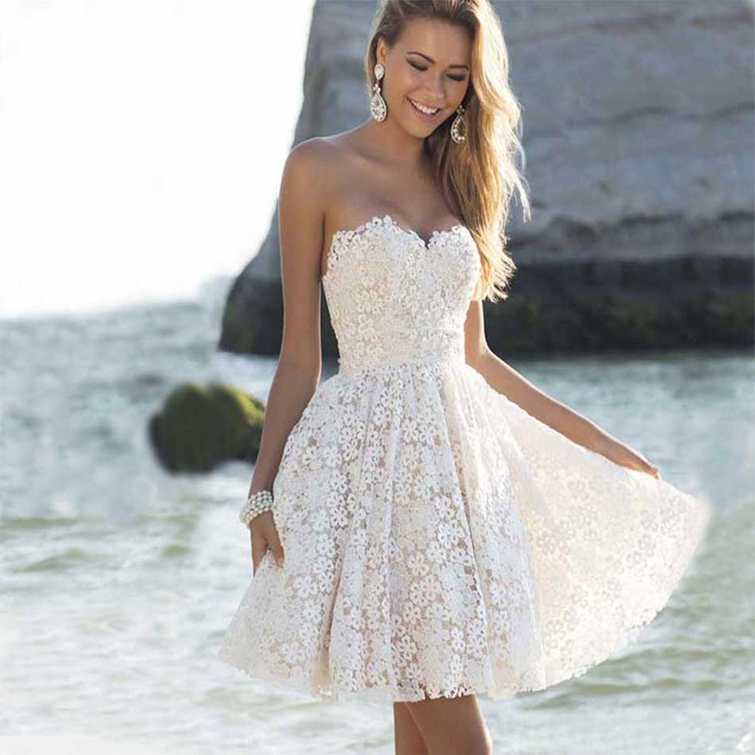 SD1319Q-2020 cross border women's white flower wrapped chest Bridesmaid pompous mid skirt evening dress