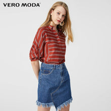Load image into Gallery viewer, Vero Moda Women's Irregular Raw-edge 100% Cotton A-lined Denim Skirt | 319337506
